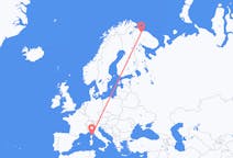 Flights from Murmansk, Russia to Bastia, France