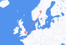 Flyreiser fra Rörbäcksnäs, Sverige til London, England