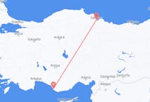 Lennot Samsunista, Turkki Gazipaşaan, Turkki