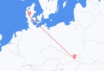 Flights from Košice in Slovakia to Billund in Denmark