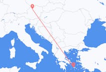 Flights from Parikia, Greece to Linz, Austria
