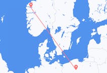 Flyg från Sandane, Norge till Bydgoszcz, Polen