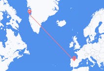 Flyreiser fra Aasiaat, Grønland til Valladolid, Spania