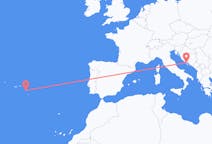 Flights from Brač, Croatia to Ponta Delgada, Portugal