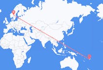 Flyreiser fra Nadi, Fiji til Rörbäcksnäs, Sverige