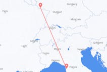 Flyrejser fra Saarbrücken, Tyskland til Pisa, Italien