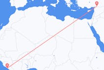 出发地 利比里亚出发地 蒙羅維亞目的地 土耳其加濟安泰普的航班