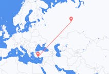 Flights from Uray, Russia to Antalya, Turkey