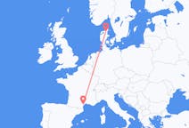 Flights from Béziers, France to Aalborg, Denmark