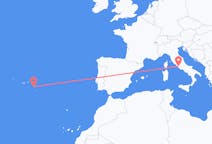 Flyrejser fra Ponta Delgada, Portugal til Rom, Italien