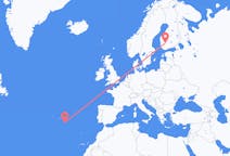 Flights from Santa Maria Island, Portugal to Tampere, Finland