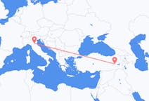 Vuelos de mus, Turquía a Bolonia, Italia