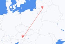 Flyg från Kaunas, Litauen till Graz, Österrike