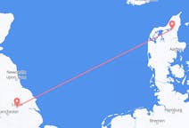 Flyreiser fra Leeds, England til Aalborg, Danmark