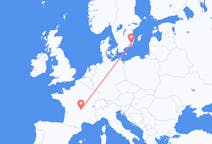 Vluchten van Clermont-Ferrand, Frankrijk naar Kalmar, Zweden