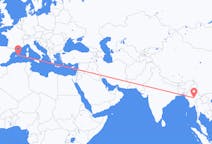 Flyrejser fra Heho, Myanmar (Burma) til Mahon, Spanien