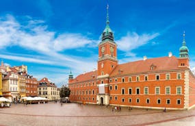 Photo of town Hall and Market Square in Olsztynek, Poland.