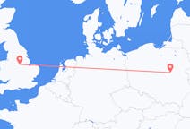 Flyg från Nottingham, England till Warszawa, Polen