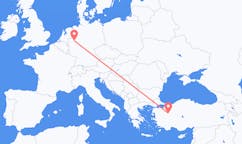 Flyg från Kütahya, Turkiet till Dortmund, Tyskland
