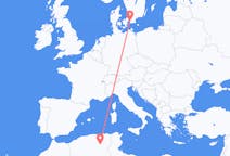 Flyreiser fra Biskra, Algerie til Malmö, Sverige