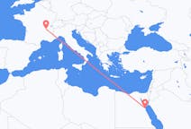 Flyg från Hurghada, Egypten till Lyon, Frankrike