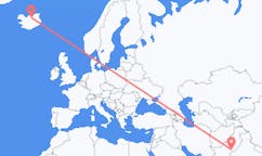Flights from Rahim Yar Khan, Pakistan to Akureyri, Iceland