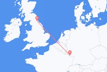 Flights from Saarbrücken, Germany to Durham, England, the United Kingdom