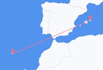 Flyg från Menorca, Spanien till Funchal, Portugal