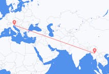 出发地 缅甸出发地 曼德勒目的地 意大利的里雅斯特的航班