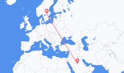 Flights from Al-Qassim Region, Saudi Arabia to Örebro, Sweden