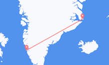 Vluchten van Ittoqqortoormiit, Groenland naar Nuuk, Groenland