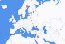 Flights from Al Jawf Region, Saudi Arabia to Umeå, Sweden