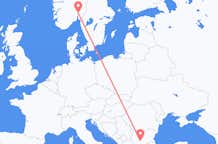 Loty z Płowdiw, Bułgaria z Oslo, Norwegia