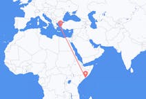 Flyreiser fra Mogadishu, til Ikaria