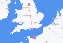 Flyrejser fra Caen, Frankrig til Leeds, England