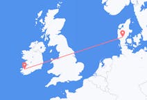 Vols de Comté de Kerry, Irlande à Billund, le Danemark