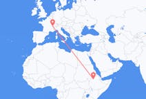 Flyreiser fra Bahir Dar, Etiopia til Genève, Sveits