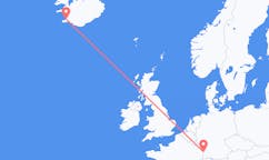 Flyg från Strasbourg, Frankrike till Reykjavik, Island