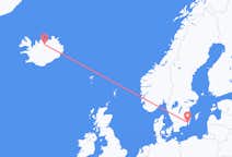 Voos de Akureyri, Islândia para Kalmar, Suécia