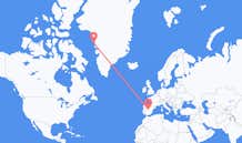 그린란드 우퍼나비크에서 출발해 스페인 마드리드로(으)로 가는 항공편