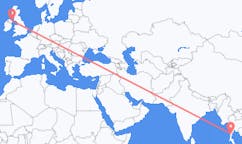 Flug frá Bokpyin, Mjanmar (Búrma) til Belfast, Norður-Írlandi