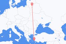 Flyg från Leros, Grekland till Vilnius, Litauen