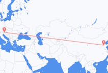 Flyg från Jinan, Kina till Klagenfurt, Österrike