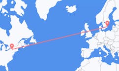 Flyg från Ithaca, USA till Kalmar, Sverige