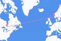 Lennot Timminsiltä, Kanada Haugesundiin, Norja