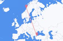 Flyg från Sandnessjøen, Norge till Istanbul, Turkiet