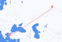 Fly fra Izmir til Kurgan, Kurgan Oblast