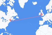 Flights from Boston, the United States to Exeter, England