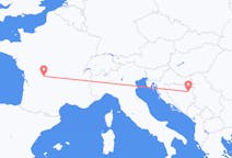 Flyg från Tuzla, Bosnien och Hercegovina till Limoges, Frankrike
