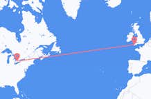 Flyg från London, Kanada till Newquay, England